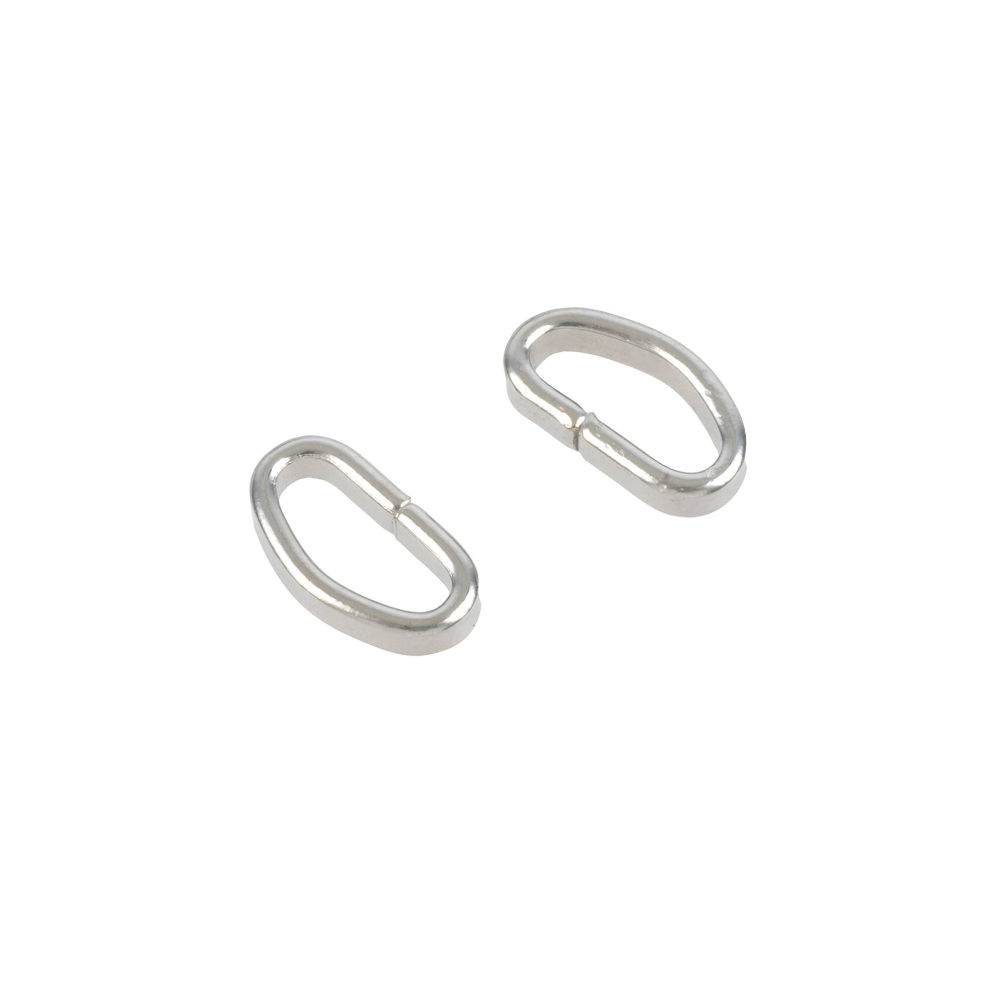 10mm Rhodium Cording D-Rings by Bead Landing™